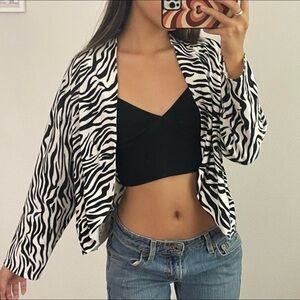 zebra print cover up cardigan